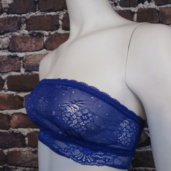 Joe's Jeans Shear Lace Blue size M/L  Bandeau - Picture 2 of 4